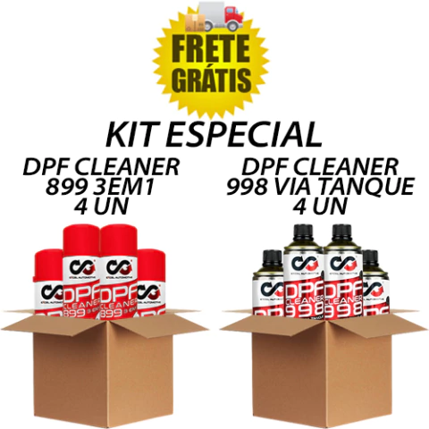 Kit Diesel/flex 4 Un Dpf Cleaner 899 3em1 Via Peça + 4 un DPF Cleaner 998 Via Tanque - comprar online