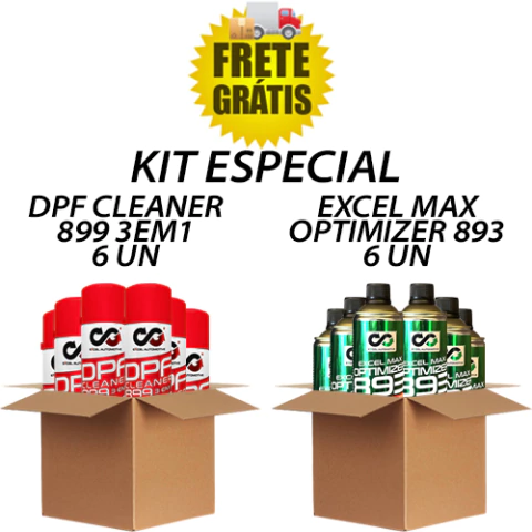 Kit Diesel Profissional 6un DPF Cleaner 899 Aerosol + 6un Excel Max 893 Otimizador e Biocida - comprar online