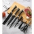 Jogo De Facas Churrasco Cozinha 6 Peças Aço Inox Cor Preto
