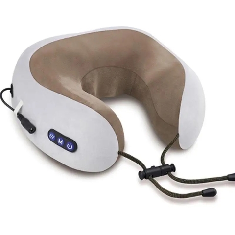 Massageadora De Pescoço E Lombar Travesseiro Massageador Cor Marrom 110V/220V