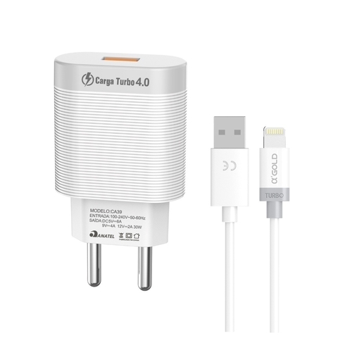 Carregador Pd 30w Para Iphone Samsung Xaiomi Motorola Type-C V8 Iphone Turbo