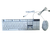 Kit Teclado Mouse Gamer KEEDI-TEC800 Membrana LED USB Branco - comprar online
