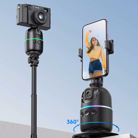 Suporte Inteligente para Celular 360° Rastreamento Facial e Controle por Gestos RGB Oberon OR-1679