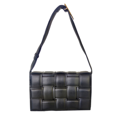 Bolsa Feminina Transversal Quadriculada Couro Trançado Linda - loja online