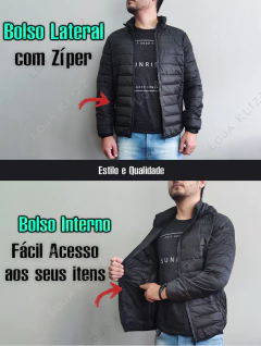 Jaqueta Masculina Axel Bobojaco Puffer Blusa Casaco Frio