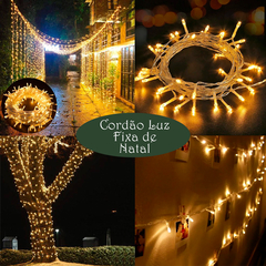 Cordão 100 Leds Natal 10 Metros Modo Fixo 127V Extensível - loja online