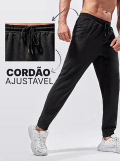 Calça Jogger Masculina Slim Spandex Bolsos Zíper Elastano - KLIZZ