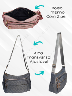 Bolsa Feminina Elis Transversal Casual Trabalho Regulável