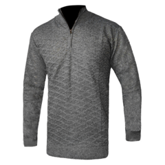 Suéter Masculino Blusa Gola Alta Zíper Poliamida Texturizado - comprar online