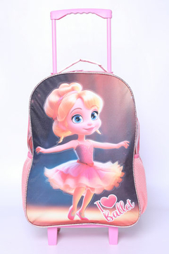 Kit Mochila de Rodinha Menina Estojo Lancheira Ballet Glitter na internet