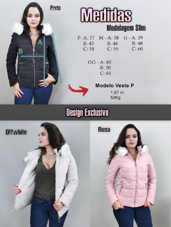 Jaqueta Feminina KLIZZ Blusa Casaco Inverno Capuz Felpudo