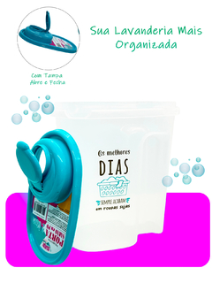 KLIZZ Porta Sabão Em Pó Para Lavar Roupas Para Lava Louça Com Tampa 2 Kg Multiuso Lavanderia Qualidade Premium - KLIZZ
