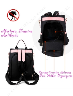 Mochila Antifurto Feminina Kitty Bolsa Tiracolo Casual Mochilinha - KLIZZ