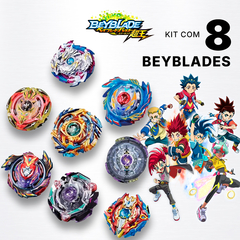 Maleta Kit 8 Beyblade Storm Gyro Lançador Beylogger Klizz na internet