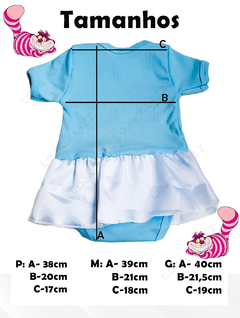 Body Bebê Alice No País das Maravilhas Temático Mesversário na internet