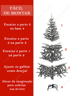 Arvore de Natal Nevada 2,10m 450 Galhos Cheia Pinheiro Luxo - KLIZZ