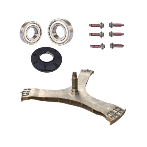 Kit Eixo Tripé Cesto Samsung Lava e Seca + Rolamentos, Retentor e 6 Parafusos Original - DC97-21488A