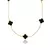 Colar Trevo Preto - Banho Ouro - comprar online