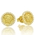 Brinco Medalha Medusa Cravejado - Banho Ouro - comprar online