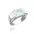 Anel Cravado c/ Pedra Sky - Banho Prata - comprar online