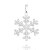 Pingente Floco De Neve Iced - Banho Prata - comprar online