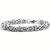 Pulseira Cromada Trançada - Banho Prata - comprar online
