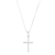 Colar Veneziana c/ Pingente Cruz Lisa - Prata 925