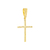 Pingente Cruz Palito Cravejada - Banho Ouro - comprar online