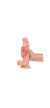Prótese Realista Dupla Camada Vertebrada - Escroto e Ventosa | 17cm