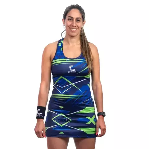 Vestido Deportivo Corveth Mujer Rayas Azul - comprar online