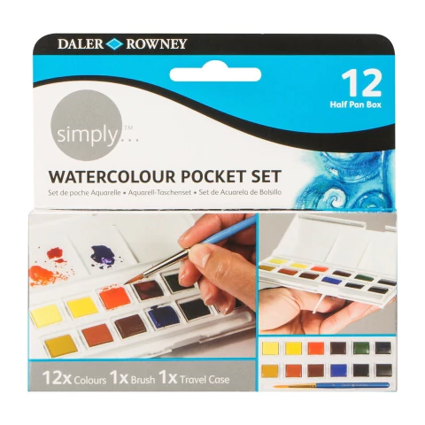 Set Pintura De Acuarela Daler Rowney Simply Pocket 12 Pzas
