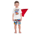 Pijama Menino Estampa Brilha no Escuro Super-Herói com Capa