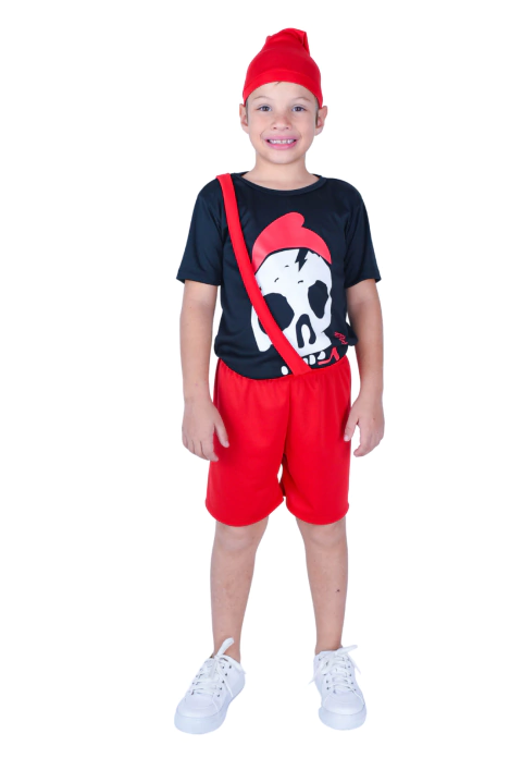 Fantasia Halloween Menino Saci Cachimbo Folclore