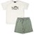 Conjunto Masculino Camiseta 1/2 Malha Bermuda Sintética Flame c/ Elastano e Bolsos ARTE: bordado “PALM” na internet