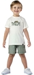 Conjunto Masculino Camiseta 1/2 Malha Bermuda Sintética Flame c/ Elastano e Bolsos ARTE: bordado “PALM” - comprar online