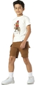 Conjunto Masculino Camiseta 1/2 Malha Bermuda Moletinho c/ Elástico e Bolsos Cargo. ARTE: Silk “ CAMELO - comprar online