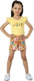 Conjunto Feminino Blusa em 1/2 Malha Short em Viscose Estampado c/ Bolsos e Amarração Frontal. Arte: Bordado “JOIE” - comprar online