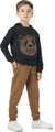 Conjunto Menino Moletom com Capuz Estampa de Urso