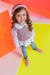 Conjunto Três peças, Bata, Pulover e Calça Jeans - comprar online