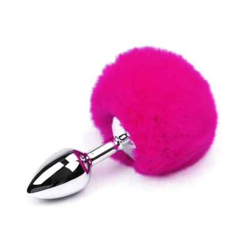PLUG ANAL EM METAL POMPOM PEQUENO GENERAL IMPORT