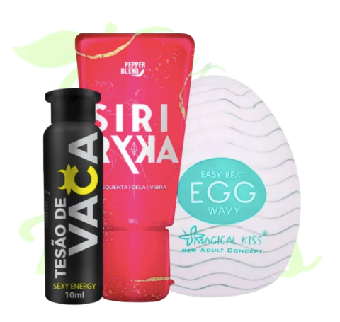 KIT COM SIRI RYCA TESÃO DE VACA E EGG WAVY