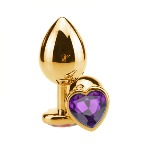PLUG ANAL CORAÇÃO DOURADO GRANDE
