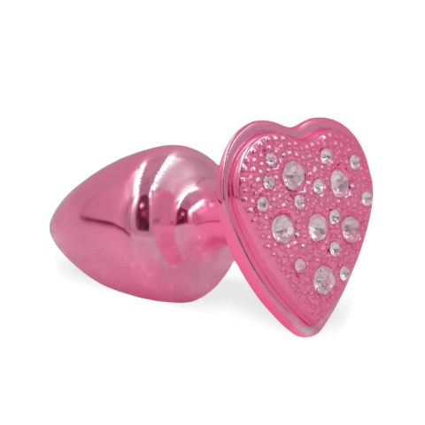 PLUG ANAL MÉDIO CORAÇÃO CRAVEJADO STRASS HARD