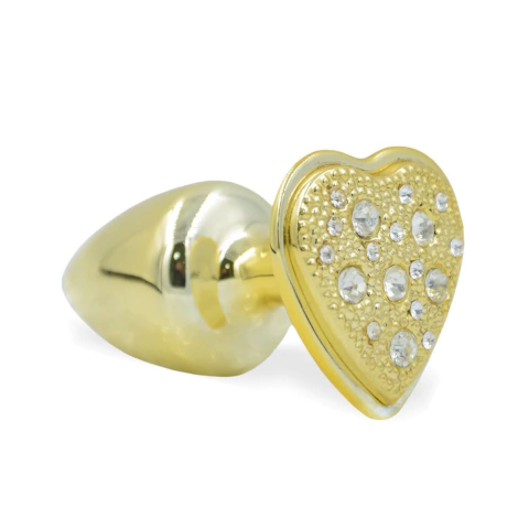 PLUG ANAL MÉDIO CORAÇÃO CRAVEJADO STRASS HARD