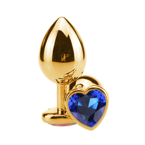 PLUG ANAL CORAÇÃO DOURADO GRANDE