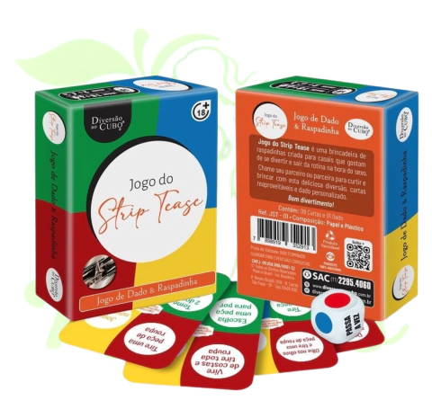 JOGO DO STRIP TEASE DADO E RASPADINHA REUTILIZÁVEL DIVERSÃO AO CUBO