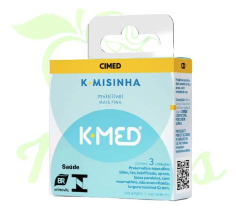 CAMISINHA PRESERVATIVO INVISÍVEL MAIS FINA 3 UNIIDADES K-MED
