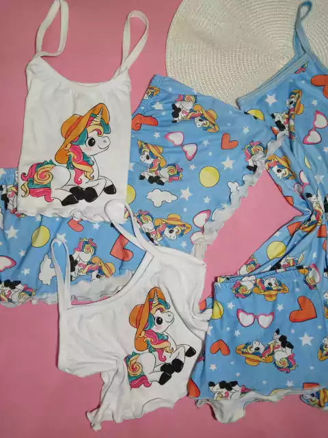 Kit Pijama Mãe & Filha Monstros S.A