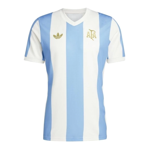 Camisa Aniversário Seleção Argentina 24/25 - Torcedor Adidas Masculina - Azul e branco