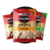 Imagem da embalagem de Pururuca 30 unidades da marca Jack Link's, contendo 10 unidades de cada sabor: original, pimenta mexicana e churrasco. Trata-se de um petisco crocante e saboroso, feito à base de carne bovina seca e temperada, em porções individuais